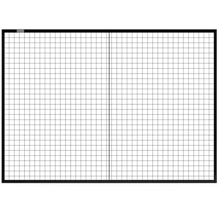 Global Industrial Machine Wire Guard Panel, 7'W, Black 800488BK